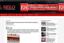 Статья опубликована в газете El Siglo 3 сентября 2025 года. Фото с экрана/ВИА