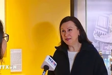 Альбина Легостаева дает интервью корреспонденту ВИА в РФ по вопросам стратегии развития культуры и человека. Фото: ВИА