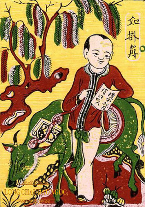 Образ буйвола в народных лубках Донгхо ảnh 3 Образ буйвола в народных лубках Донгхо ảnh 3