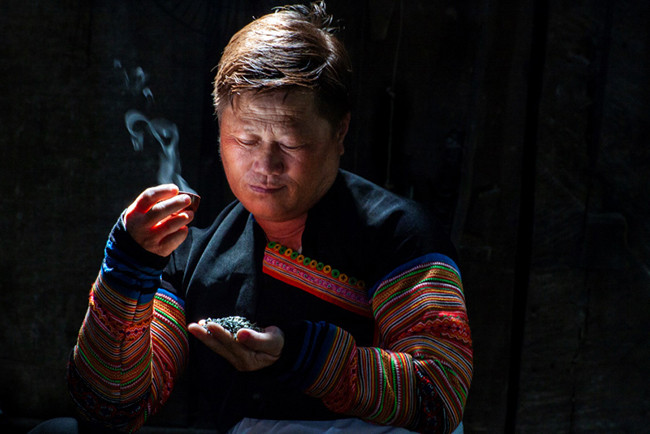 Человек, который делает чай, взятый из вековых чайных деревьев Шантует ảnh 4