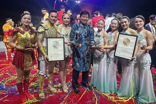 Вьетнамский цирк получил множество наград на Международном цирковом фестивале «Золотой слон» 2026 года. (Фото: Вьетнамская цирковая федерация)