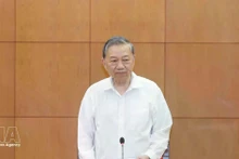 Генеральный секретарь То Лам выступает на совещании. Фото: ВИА