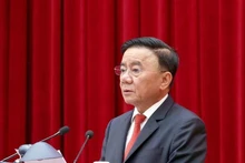 Член Политбюро, Постоянный член Секретариата ЦК КПВ Чан Кам Ту выступает на конференции 17 марта. Фото: ВИА