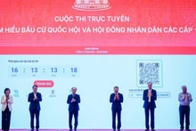 Оргкомитет объявляет о запуске онлайн-конкурса по разъяснению важности выборов в Национальное собрание и Народные советы всех уровней. Фото: Бао Лонг 