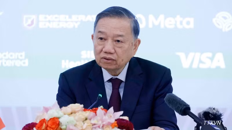 Генеральный секретарь ЦК КПВ, Президент Вьетнама То Лам выступает с речью. Фото: ВИА
