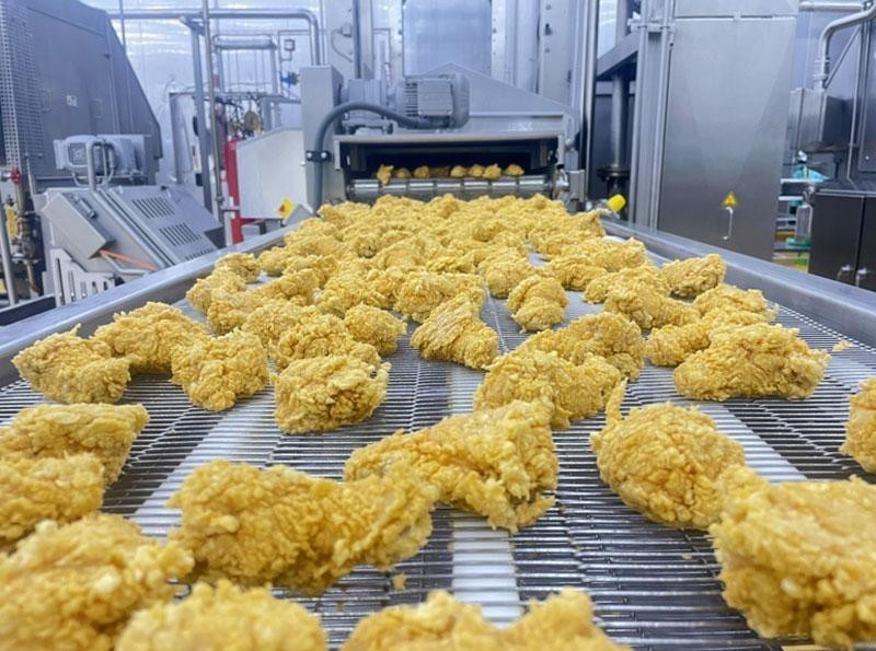 Один из переработанных куриных продуктов, экспортируемых в Японию.