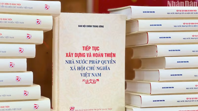 Книга «Продолжение построения и совершенствования социалистического правового государства во Вьетнаме». 