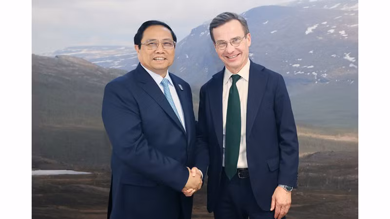 Премьер-министр Фам Минь Тьинь и Премьер-министр Швеции Ульф Кристерссон. Фото: VGP