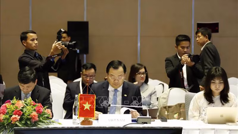 Вьетнамская делегация на совещании. Фото: ВИА