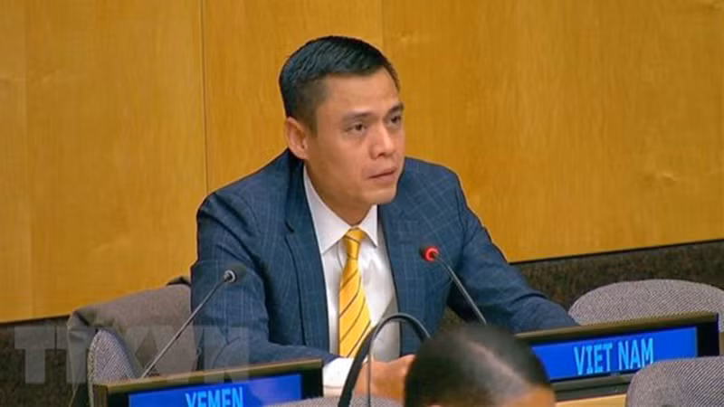 Посол Данг Хоанг Жанг, глава постоянной миссии Вьетнама при ООН. Фото: ВИА