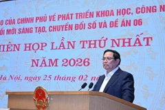 Премьер-министр Фам Минь Тьинь выступает на заседании. Фото: Чан Хай