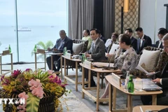 Министр иностранных дел Ле Хоай Чунг (2-й слева) на совещании. Фото: ВИА