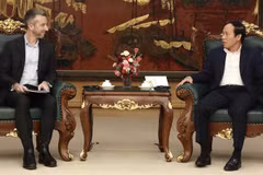 Заместитель Премьер-министра Ле Тиен Чау принимает Лейтона Пайка, заместителя ректора по международным связям и сотрудничеству Международного университета RMIT. Фото: ВИА