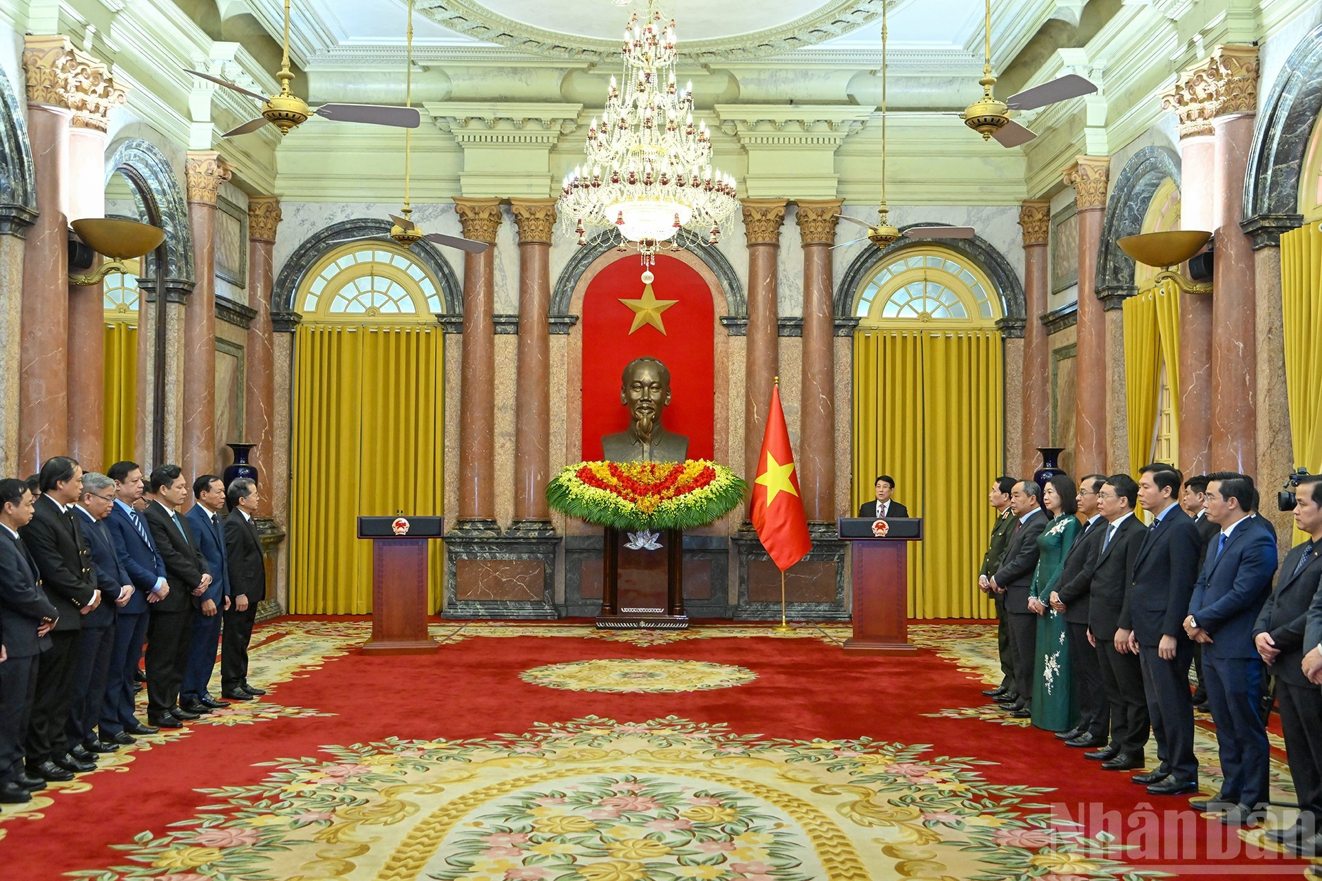 Общий вид церемонии в Президентской резиденции.