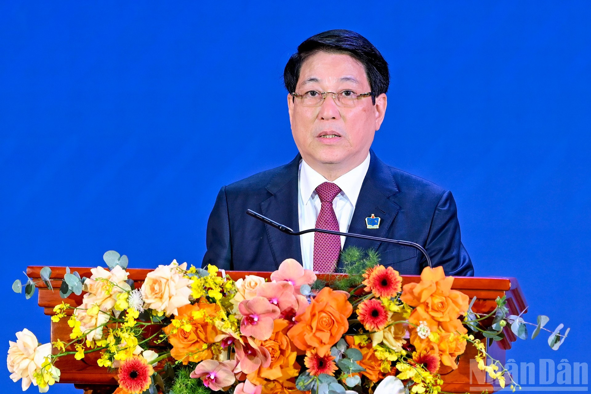 Президент Лыонг Кыонг выступил с речью на церемонии.