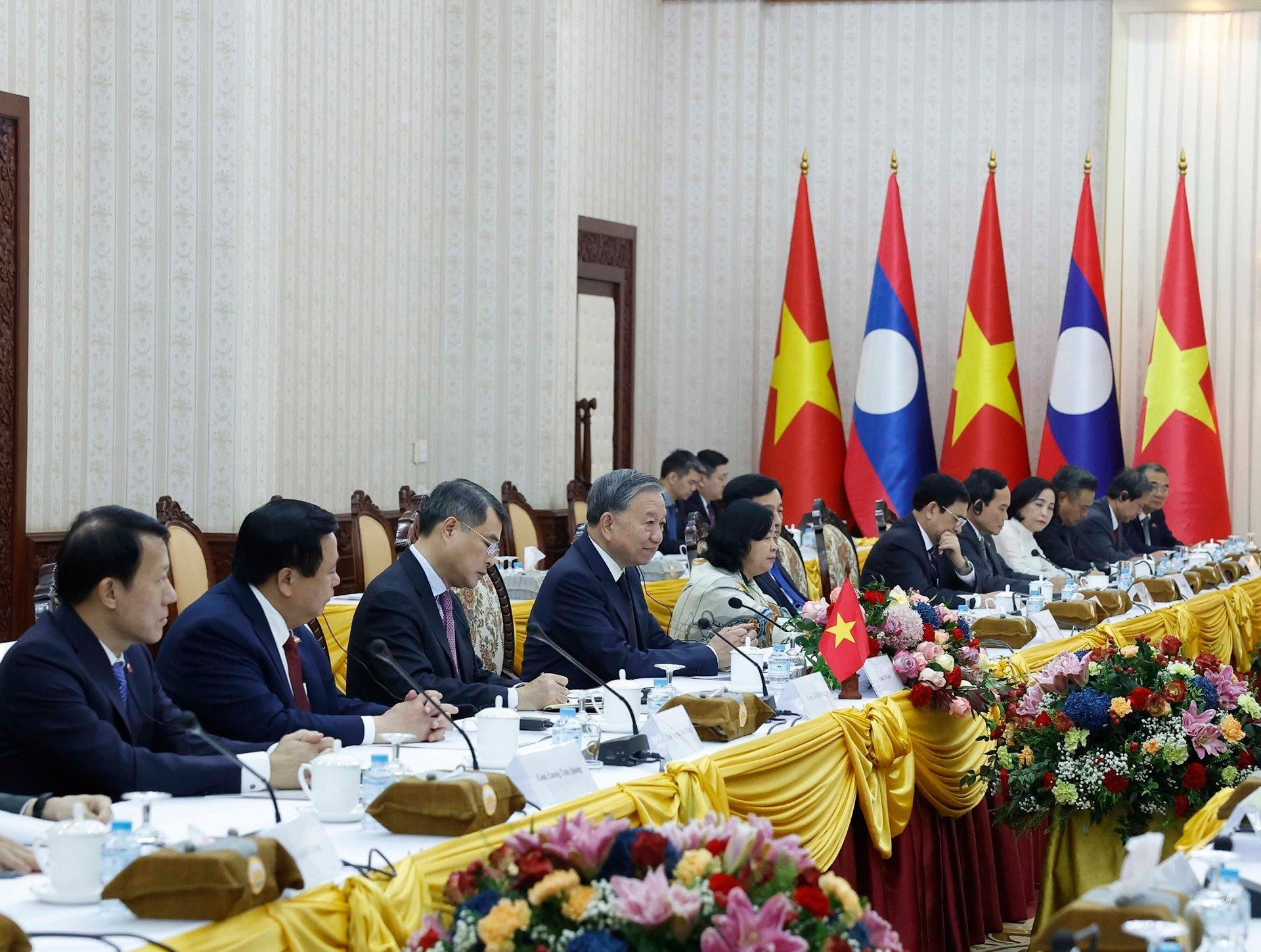 Генеральный секретарь ЦК КПВ То Лам выступает с речью. (Фото: ВИА)