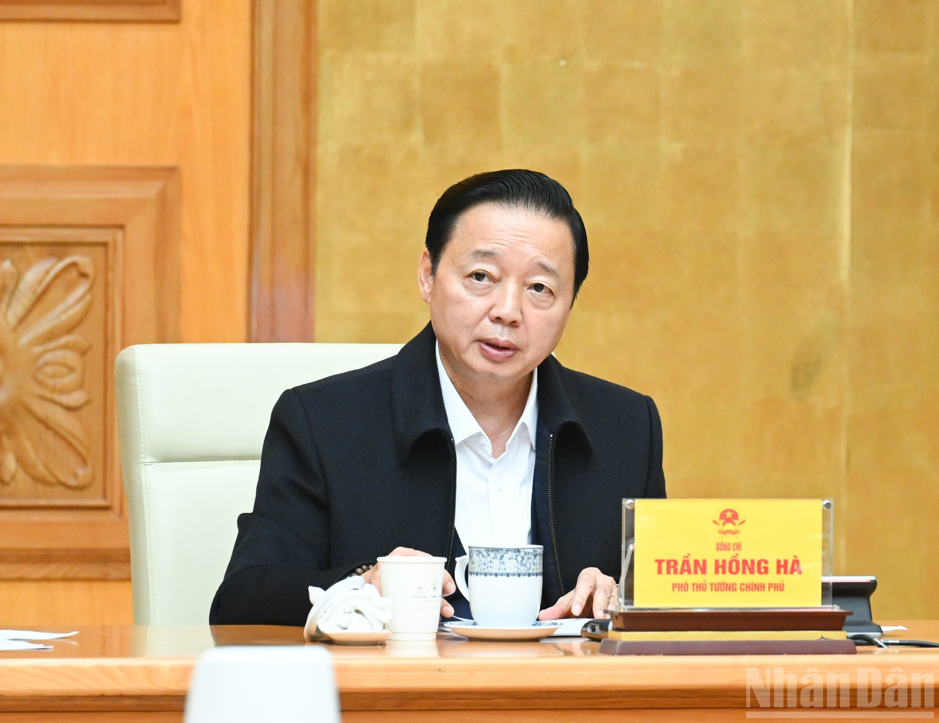 Вице-премьер Чан Хонг Ха выступает на мероприятии.