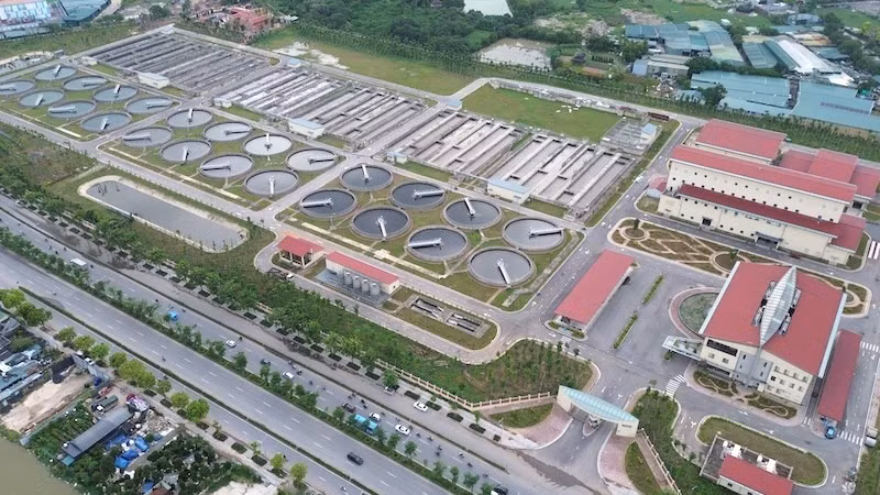 Сооружение по очистке сточных вод Йенса, построенное при поддержке займа ОПР Японии в размере 200 млн долларов США. (Фото: Тхань Хиеу)