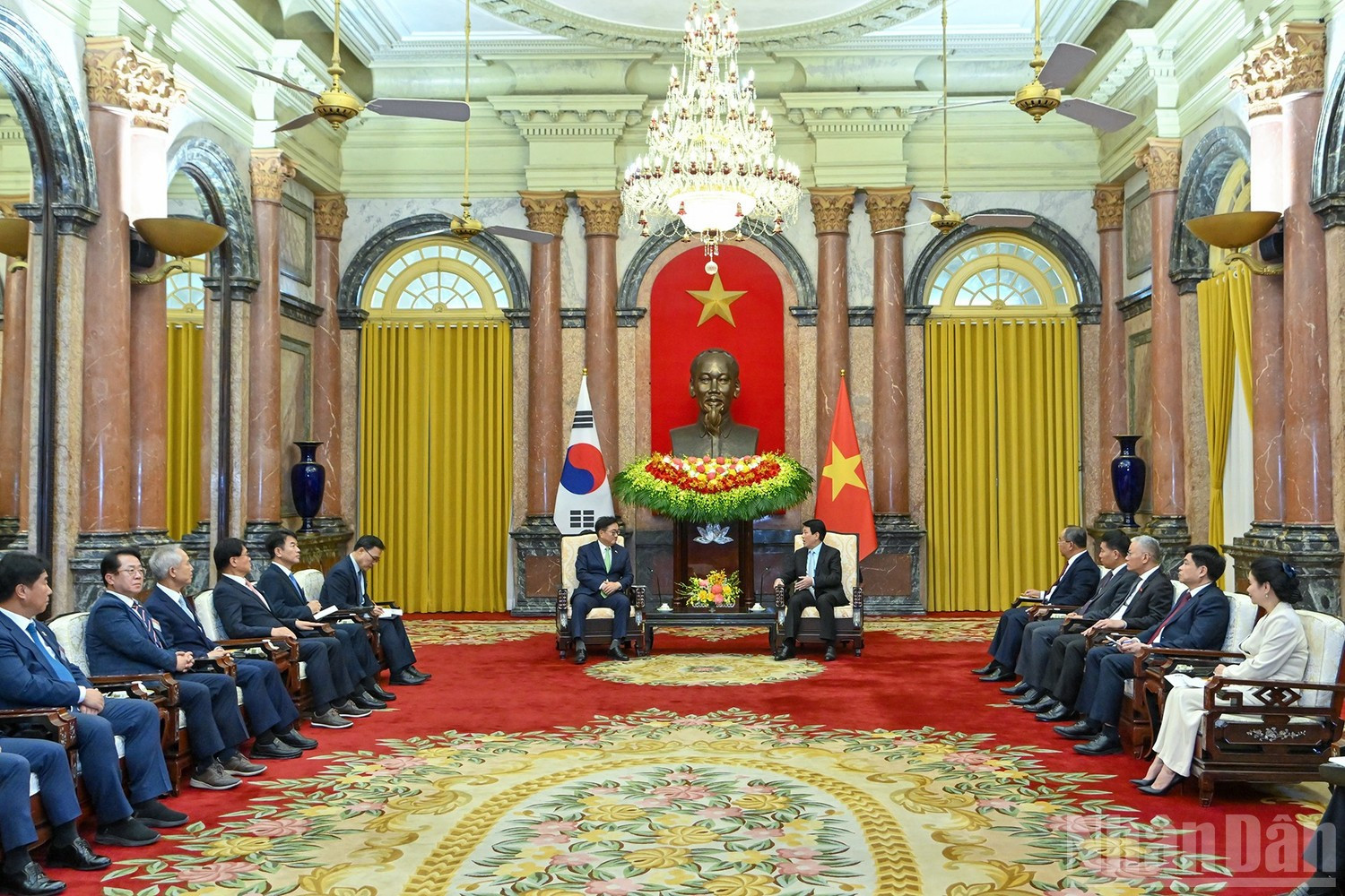 Общий вид приема в Президентской резиденции.