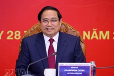 Премьер-министр Фам Минь Тьинь на рабочей встрече с Академией государственного управления и публичного администрирования. (Фото: ВИА)