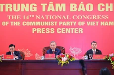 Генеральный секретарь То Лам проводит пресс-конференцию, объявляя итоги XIV Всевьетнамского съезда КПВ. (Фото: ВИА)