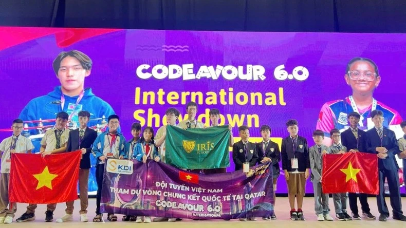 Вьетнамская команда на финале «Codeavour 6.0» в Дохе (Катар). Фото: Внештатный сотрудник