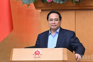 Премьер-министр Фам Минь Тьинь выступает на заседании. Фото: Чан Хай