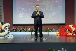 Посол Вьетнама во Франции Чинь Дык Хай выступает на мероприятии. Фото: ВИА