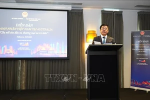 Министр промышленности и торговли Нгуен Хонг Зиен выступает на форуме. Фото: ВИА