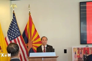 Посол Вьетнама в США Нгуен Куок Зунг выступает на мероприятии. Фото: ВИА