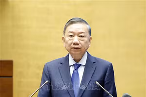 Генеральный секретарь ЦК КПВ, Президент Вьетнама То Лам выступает на конференции. Фото: ВИА