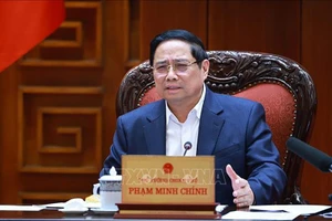Премьер-министр Фам Минь Тьинь выступает на заседании. Фото: ВИА 