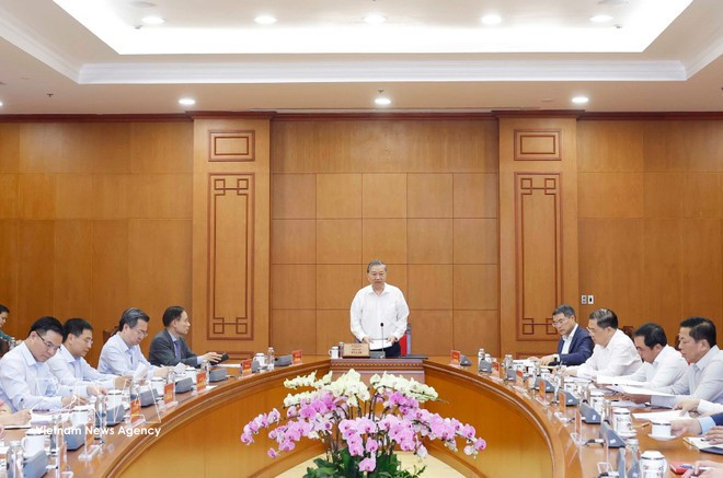 Генеральный секретарь То Лам выступает. Фото: ВИА