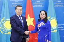 Вице-президент Во Тхи Ань Суан и Премьер-министр Казахстана Алихан Смаилов. Фото: VNA