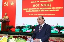Президент Нгуен Суан Фук выступает на конференции. Фото: ВИА