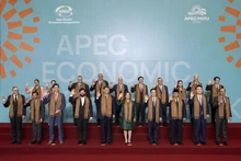 Президент Вьетнама Лыонг Кыонг и другие лидеры на 31-й встрече лидеров экономик АТЭС в Лиме, Перу. Фото: ВИA