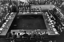 Общий вид Женевской конференции 1954 года. Архивное фото