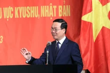 Президент Во Ван Тхыонг выступает на встрече. Фото: ВИА