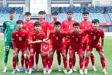 Стартовый состав сборной U16 Вьетнама в матче против сборной U16 Австралии. Фото: Федерация футбола Вьетнама