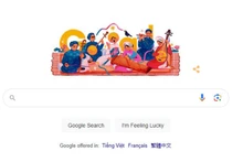 Дудл «донкатайты» на домашней странице Google. Фото с экрана