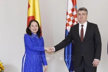 Президент Хорватии Зоран Миланович и Вице-президент Вьетнама Во Тхи Ань Суан. Фото: VNA