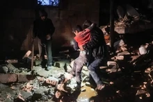 Спасение пострадавших после землетрясения в Джандарисе (Сирия). Фото: Рами Аль Сайед/AFP/Getty Images