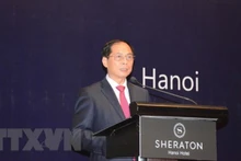 Министр иностранных дел Вьетнама Буй Тхань Шон выступает на церемонии. Фото: ВИА