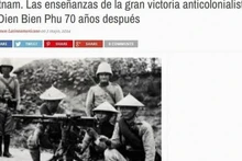 Статья о победе в битве под Дьенбьенфу в газете «Resumen Latinoamericano».