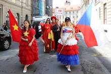 Вьетнамская делегация на фестивале. Фото: VOV