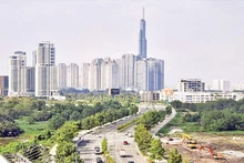 Вид на часть города Хошимина. 