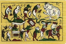 Лубочная картинка «Мышиная свадьба».