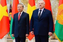 Церемония привествия Генерального секретаря ЦК КПВ То Лама, прибывшего с государственным визитом в Республику Беларусь. Фото: ВИА
