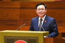 Председатель НС Выонг Динь Хюэ выступает на конференции. Фото: Зюи Линь