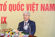 Товарищ До Ван Тьиен выступает на конференции. Фото: daidoanket.vn